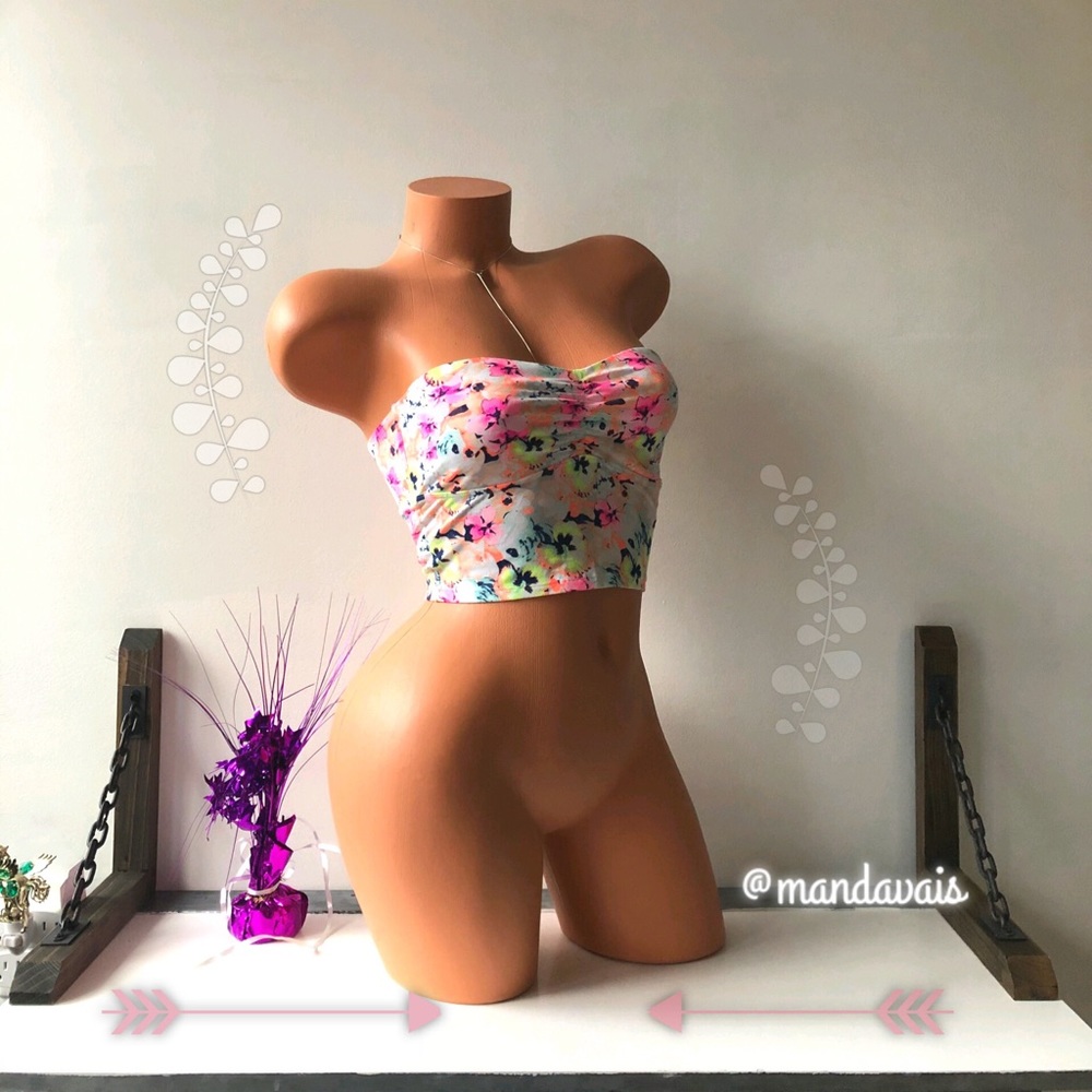🅟🅘🅝🅚 Floral long Bandeau